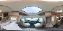 360° Innenansicht LMC V 643 G, 65 Years, 2xSolar, SAT, TV, Markise