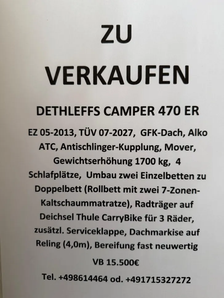 Fahrzeugbild Dethleffs Camper 470 ER gut gepflegt #9