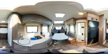 360° Innenansicht Carado T 459 Pro+, Automatik, Solar, TV, LTE, 3. Bett