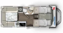 Grundriss Tag Eura Mobil Activa One AO 650 HS EURA Sommer DEAL