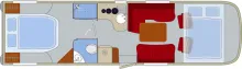 Grundriss Tag Eura Mobil Integra 850 QB aus 1. Hand - 38600km
