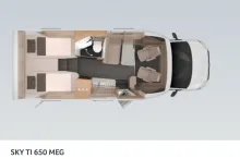 Grundriss Tag Knaus Sky TI 650 MEG 2027 Neues Modell