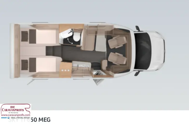 Grundriss Tag Knaus Sky TI 650 MEG 2027 Neues Modell