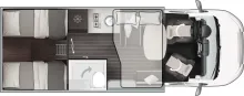 Grundriss Tag Roller Team Zefiro 285 TL 2xLithium 400W SolarTV WIFI 4100kg