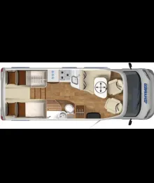 Grundriss Tag Hymer Tramp SL 568 außergewöhnliche Ausstattung