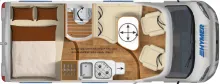 Grundriss Tag Hymer Exsis-t 414 sehr guter Zustand