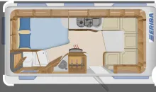 Grundriss Tag Hymer Eriba Nova GL 465 GL Sehr komfortabel und gepflegt