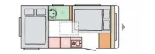 Grundriss Nacht Adria Altea 472 KP Mover, Dachklima, Vorzelt