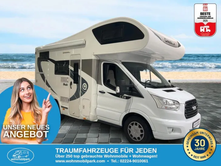 Fahrzeugbild Chausson Flash C 514 / Festbett / Garage / FINANZIERUNG #1