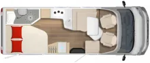 Grundriss Tag Bürstner Limited T 660 Winterpaket | Markise | Hubbett