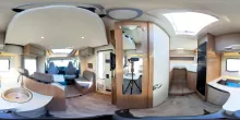360° Innenansicht Carado T 328 Pro+, Automatik, Solar, LTE, TV, Hubbett