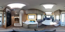 360° Innenansicht Carado T 457 Pro+, Automatik, LTE, TV, Solar, 3. Bett