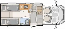Grundriss Tag Dethleffs Just Camp Active T 6812 EB MJ27 - Herbst 2026