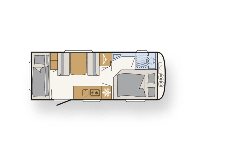 Grundriss Tag Dethleffs Camper 530 FSK Wenig gebraucht