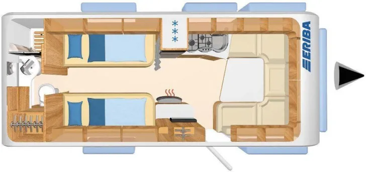 Grundriss Tag Hymer Eriba Nova GL 580