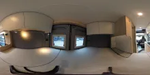 360° Innenansicht Clever SELECT LINE Tour 4-Bett-Camper auf 5,4 Metern