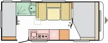 Grundriss Tag Adria Altea 542 PK (2. Stockbetten)