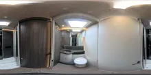 360° Innenansicht Mobilvetta Kea I90, Hubstützen + Dachklima