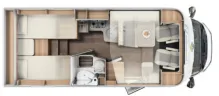 Grundriss Tag Carado T 338 pro+ (Aktionspreis bis 15.07.26)