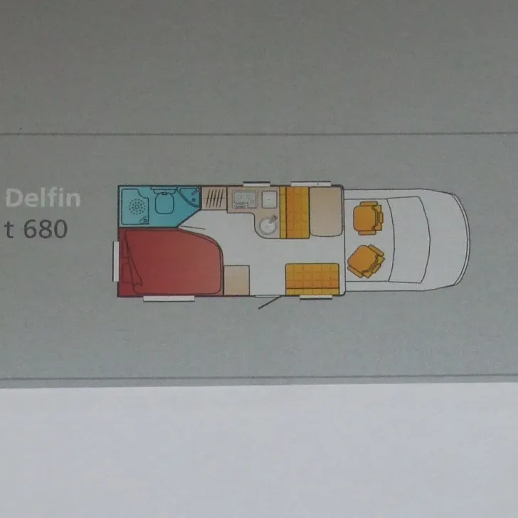 Grundriss Tag Bürstner Delfin T 680 wenig Kilometer, gut gepflegt