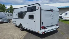 Frontal Hinten Knaus Südwind 580 QS Black Selection 3 Etagenbett mit Garagentür