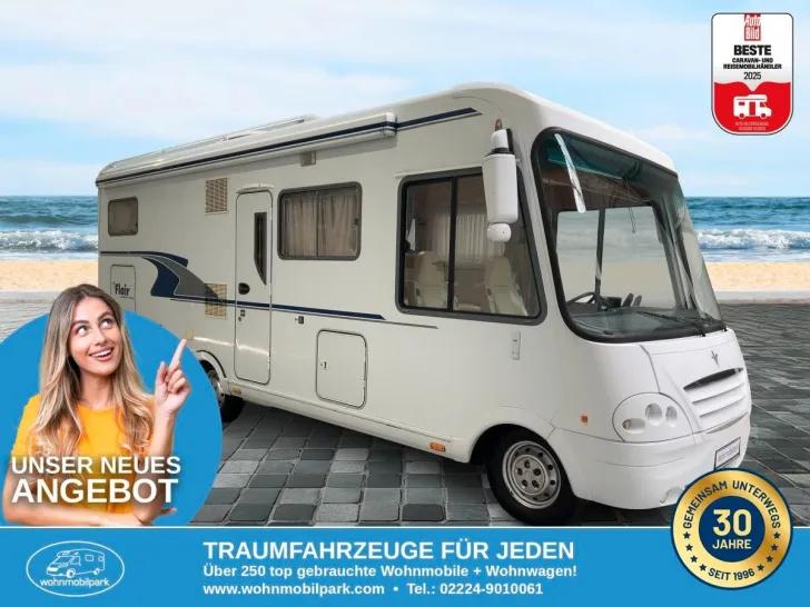 Fahrzeugbild Niesmann + Bischoff Flair 7100 ITA/Festbett+Hubbett/Garage/Klima/Mar #1