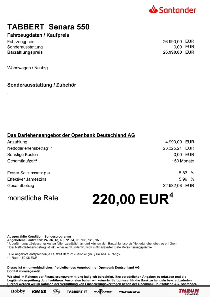 Fahrzeugbild Tabbert Senara 550 E 2,3 **Preisgarantie** #4