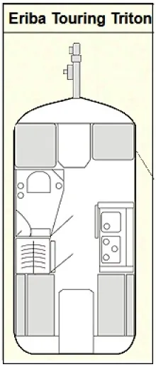 Grundriss Tag Hymer Eriba Touring Triton BSA gut gepflegt