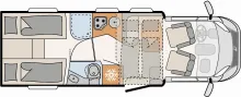 Grundriss Tag Dethleffs Pulse Classic 90 T 7051 EB