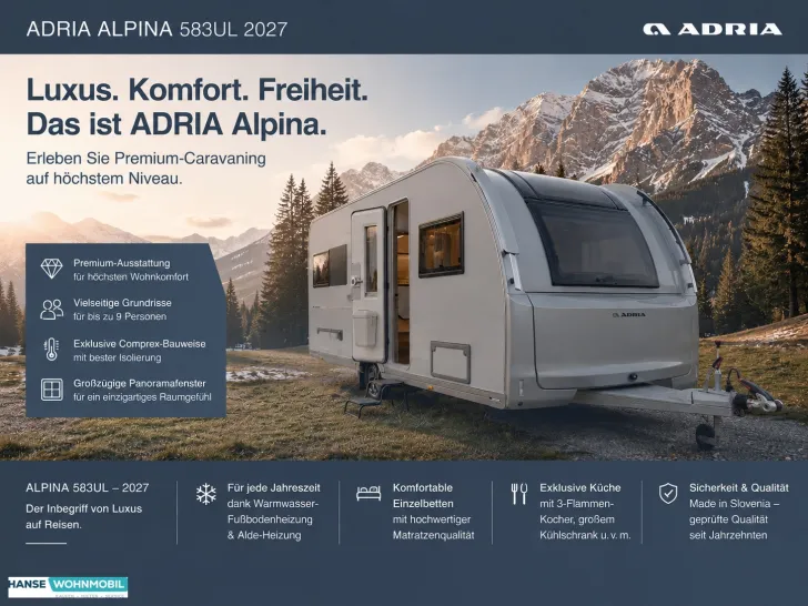 Fahrzeugbild Adria ALPINA 583 UL 2027 Sept. 26 #1