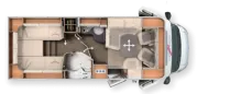 Grundriss Tag Carthago c-tourer T 148 LE H Top gepflegt und mit