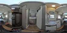 360° Innenansicht Etrusco T 7400 QBC Luftfederung, Dachklima, Solar