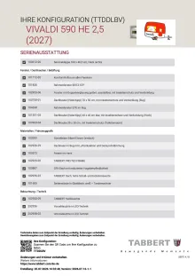 Fahrzeugbild Tabbert Vivaldi 590 HE 2.5 Zuladung über 800 kg #10