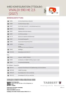 Fahrzeugbild Tabbert Vivaldi 590 HE 2.5 Zuladung über 800 kg #11