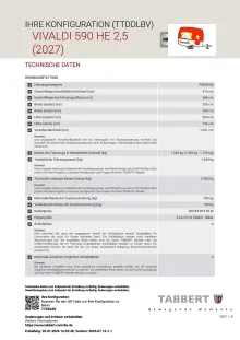 Fahrzeugbild Tabbert Vivaldi 590 HE 2.5 Zuladung über 800 kg #13