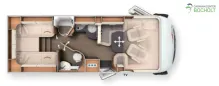 Grundriss Tag Carthago c-tourer I 149 LE Lithium / Luftfederung HA