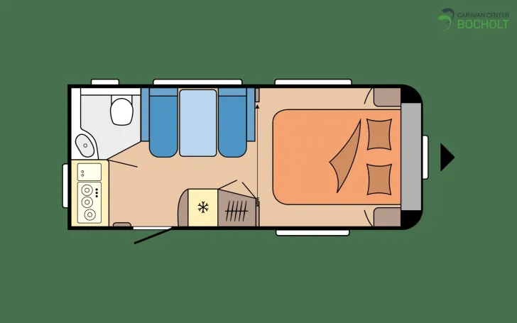 Grundriss Tag Hobby De Luxe 460 SFf Abverkauf