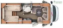 Grundriss Tag Carthago c1-tourer T 143 KB-LE comfort 4.2t Modell 2026 / Distronic / Markise