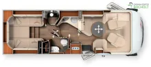 Grundriss Tag Carthago chic s-plus I 50 LE Modell 2026 / Hubstützenanlage
