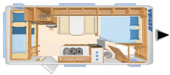 Grundriss Tag Hymer Eriba Exciting 505 sehr guter Zustand, nur 8 mal