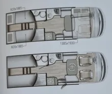 Grundriss Tag Mobilvetta K-Yacht Tekno Line 86 sehr gepflegter Zustand