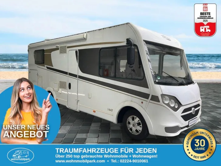 Fahrzeugbild Carado I 447/Einzelbetten/Heckgarage/Hubbett/SAT #1