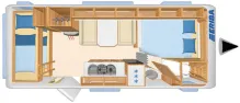 Grundriss Tag Hymer Eriba Exciting 505 Family Auflastung 1800 kg