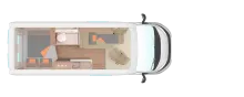 Grundriss Nacht Weinsberg CaraBus 600 MQ