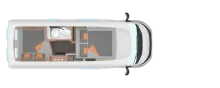 Grundriss Nacht Weinsberg CaraBus - Edition FIRE 600 MQH (2027)