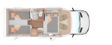 Grundriss Nacht Weinsberg CaraCompact MB 640 MEG EDITION PEPPER Distronic / Rahmenfenster / MBUX