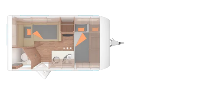 Grundriss Nacht Weinsberg CaraOne 390 QD *Advanced-Paket*