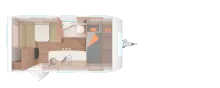Grundriss Tag Weinsberg CaraOne 420 QD | inkl. Zelt | Tisch | Stühle