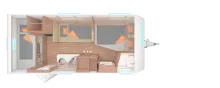 Grundriss Nacht Weinsberg CaraOne 500 FDK *Advanced-Paket*