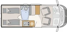 Grundriss Tag Dethleffs Globetrail 600 ER Fiat